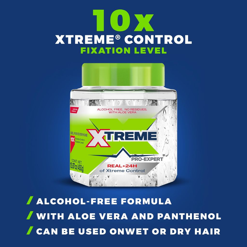 Xtreme Pro-Expert Clear Styling Hair Gel With Aloe Vera, | 15.87 Oz Jar (Pack of 3)