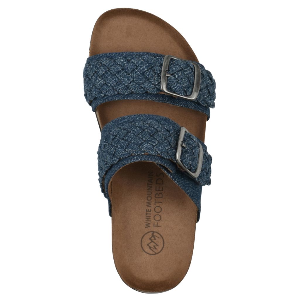 WHITE MOUNTAIN Women's Hey Hey Sandal, Dkblue/Fabric - size 10