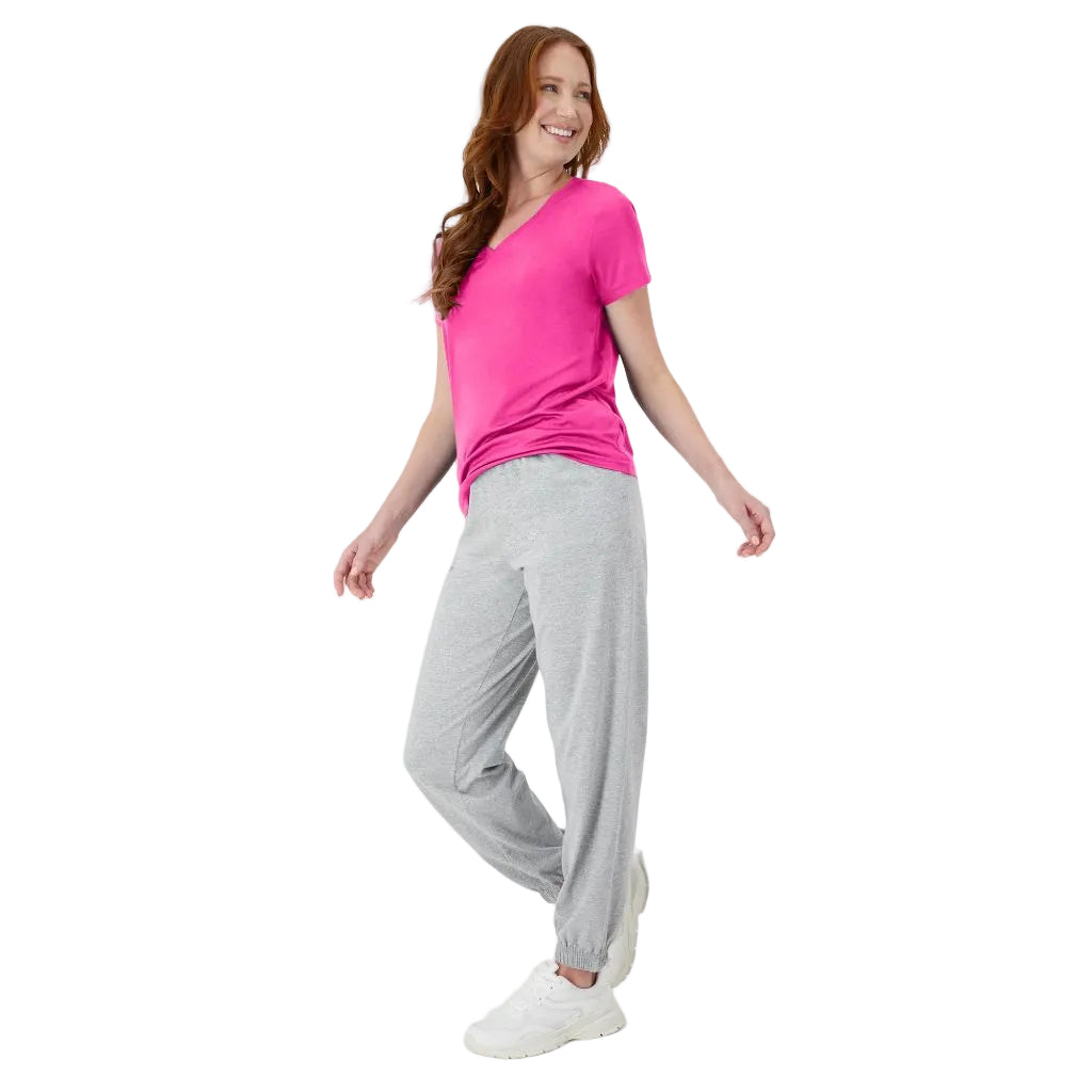 SZ XL, Hanes Women's Cool DRI Performance V-Neck T-Shirt, Wow Pink