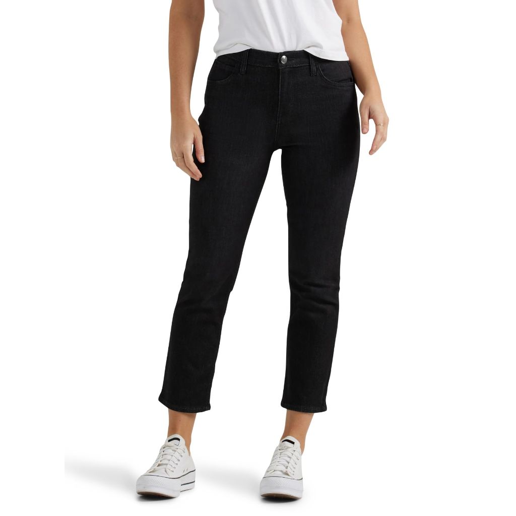 Lee Women's Legendary 23" Capri Jean, Black - size 12M