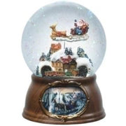 Roman Glitterdome 7" Musical Christmas Snow Globe: Santa with Train