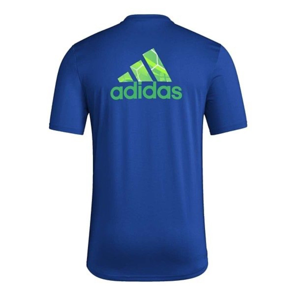adidas Men's Seattle Sounders FC Local Pop Aeroready T-Shirt - Blue, Medium