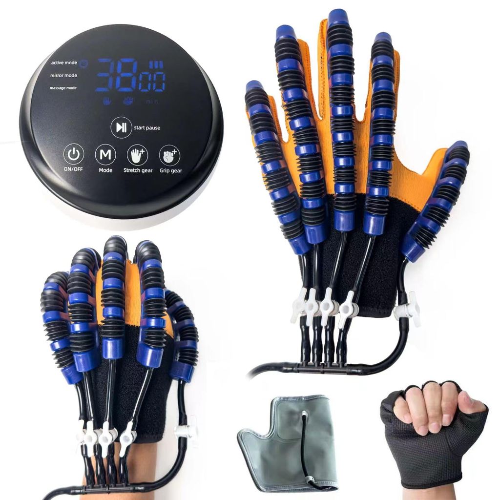 Sayorg Rehabilitation robot gloves, stroke rehabilitation equipment with USB charging function (Left hand M)