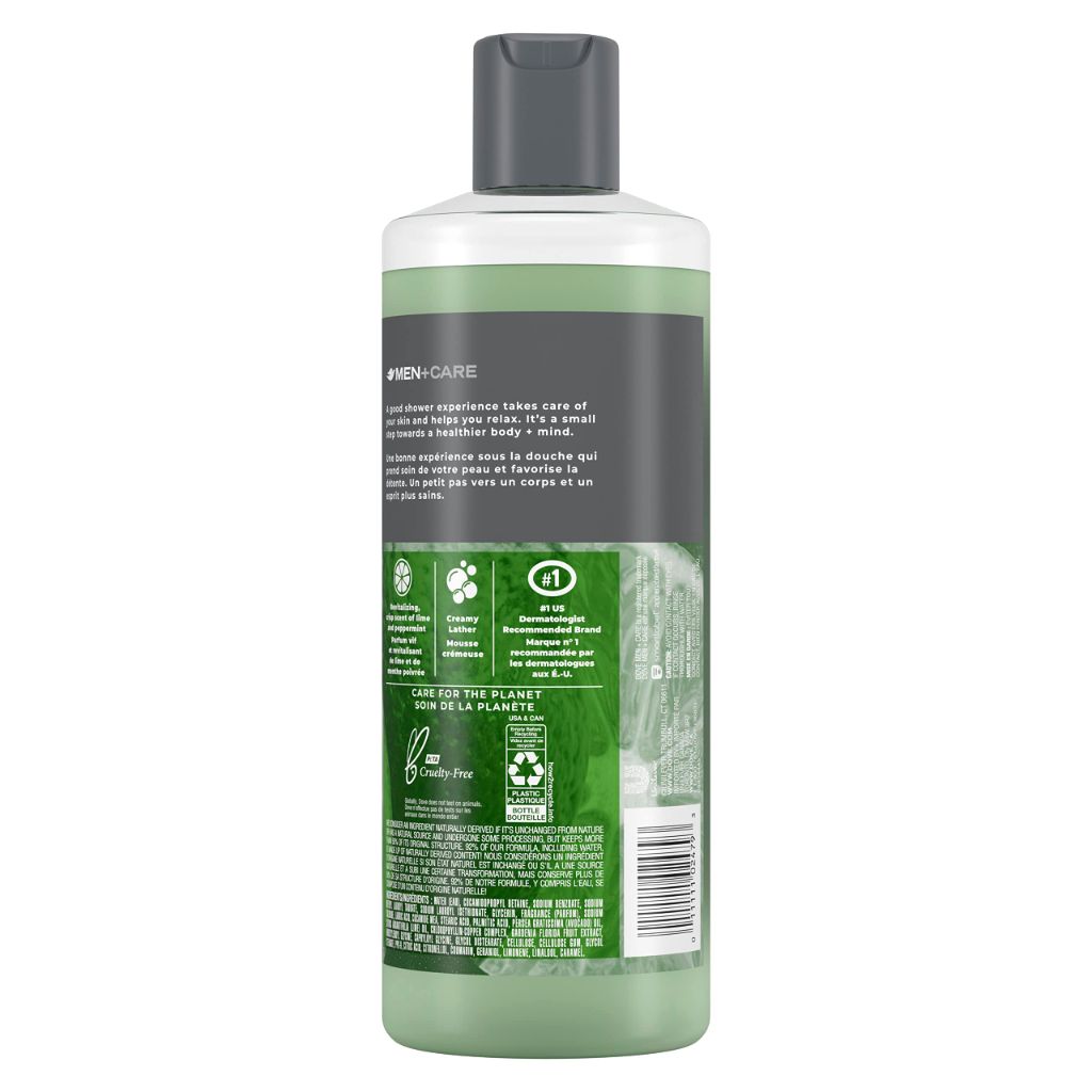 Dove Men+Care Lime + Avocado Oil Body Wash, 18 Fl Oz (532 mL)