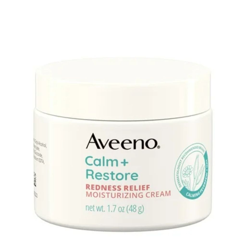 Aveeno Calm + Restore Redness Relief Moisturizing Cream for Sensitive Skin - Fragrance Free - 1.7 fl oz