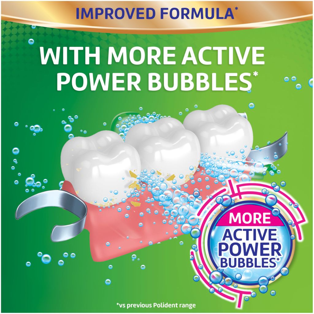 Polident 3 Minute Antibacterial Dental Appliance Cleanser Tablets, Retainer Cleaner Tablets, 90 Count