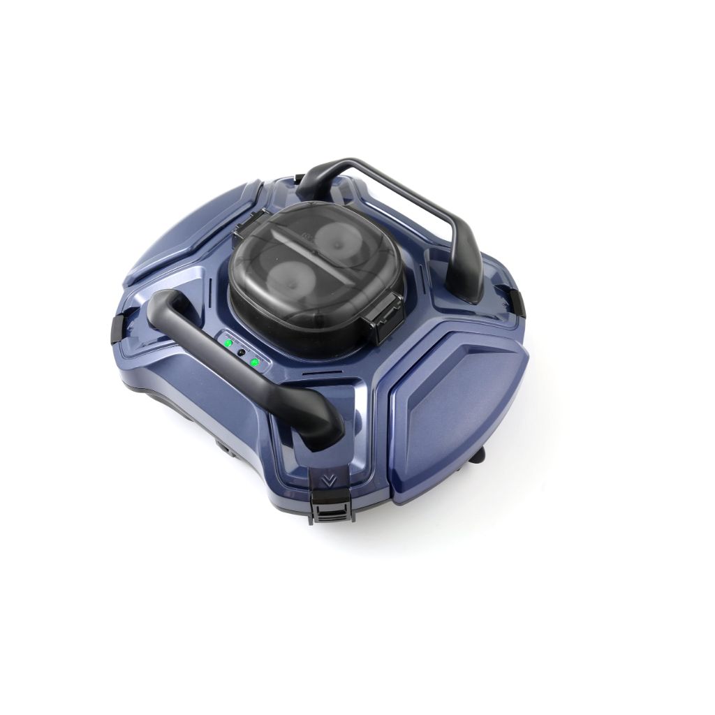 Uoark Cordless Robotic Pool Cleaner, Dual-Motor, Self-Parking, for Above/In Ground Swimming Pools (Blue)