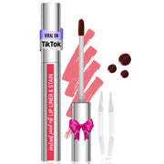 Vevivia Beauty Lip Stain - Long Lasting Peel Off Lip Stain with Tweezer, Nude Pink