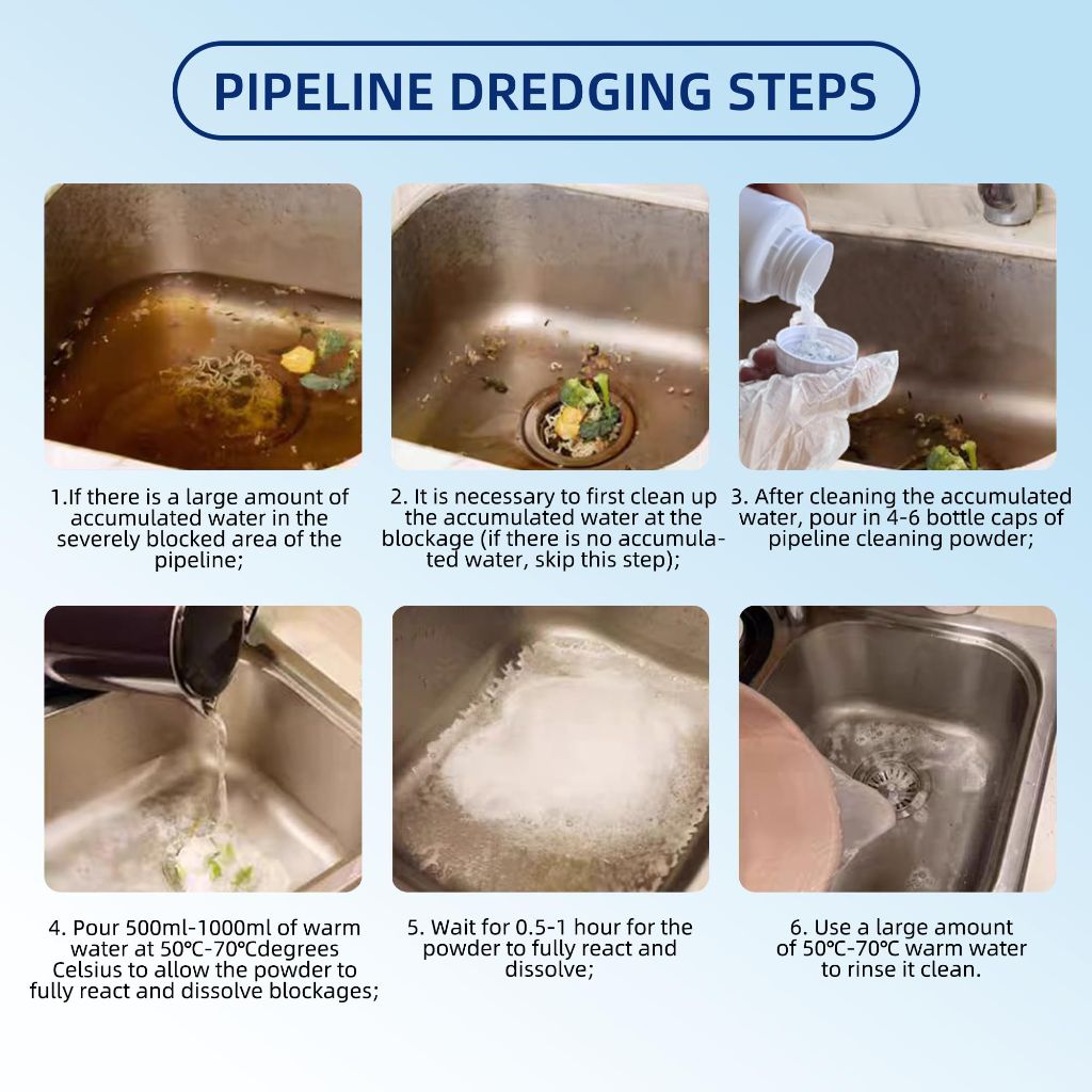 Ach Xlac Sink Drain Cleaner, Pipeline Dredging Agent, Unclog Shower Drain 9.2oz