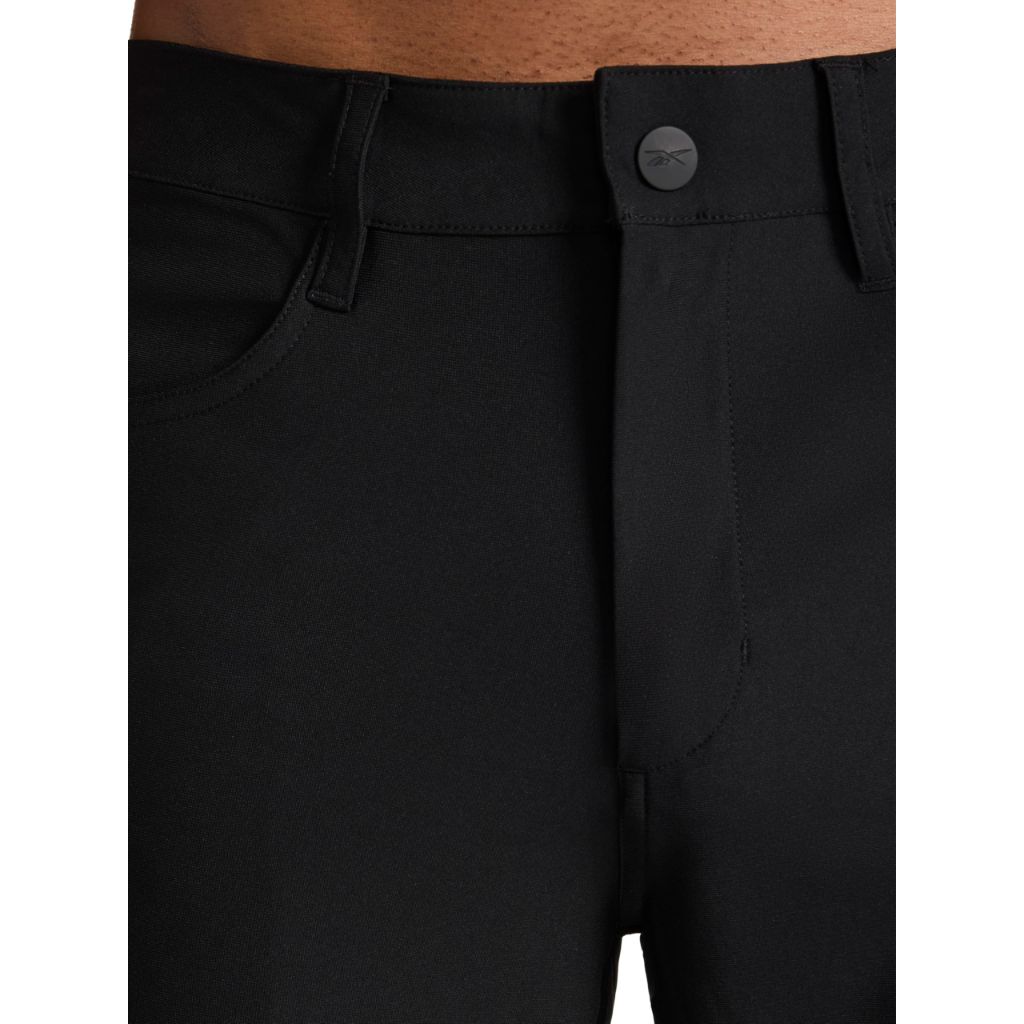 Reebok Men’s 5-Pocket Voyager Oblong Pant, Tapered Slim Fit, Black, 38X30