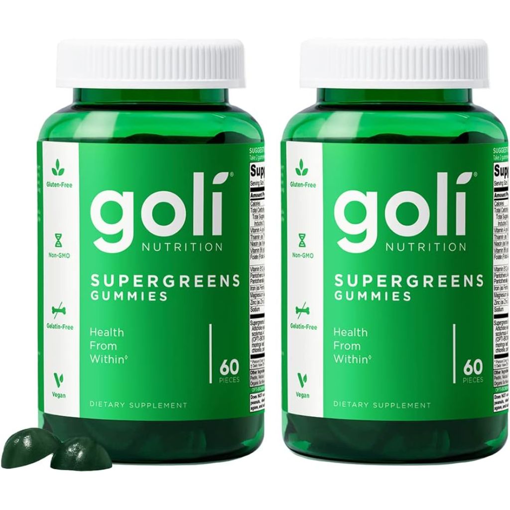 Goli Supergreens Gummies with Probiotics - 60ct (2 Pack)