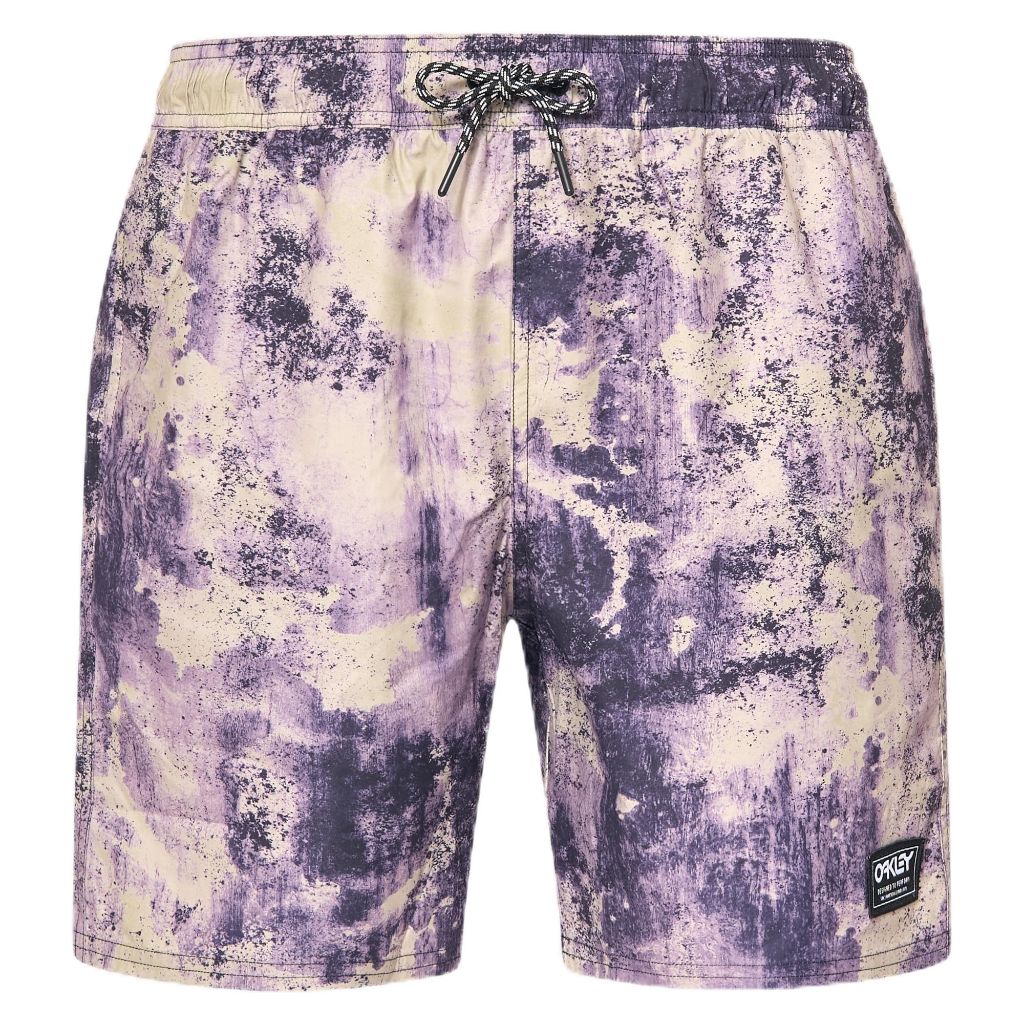 Oakley Men's Camo H2O Recycled 18" Beach short, Oxidation Print Lilac, SZ L