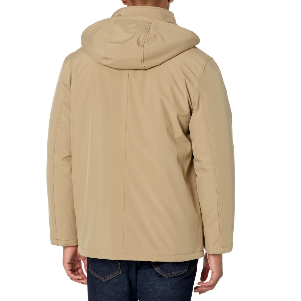 Dockers Men's Dwight Soft Shell Bib Jacket, Harvest Gold Hooded, XX-Large