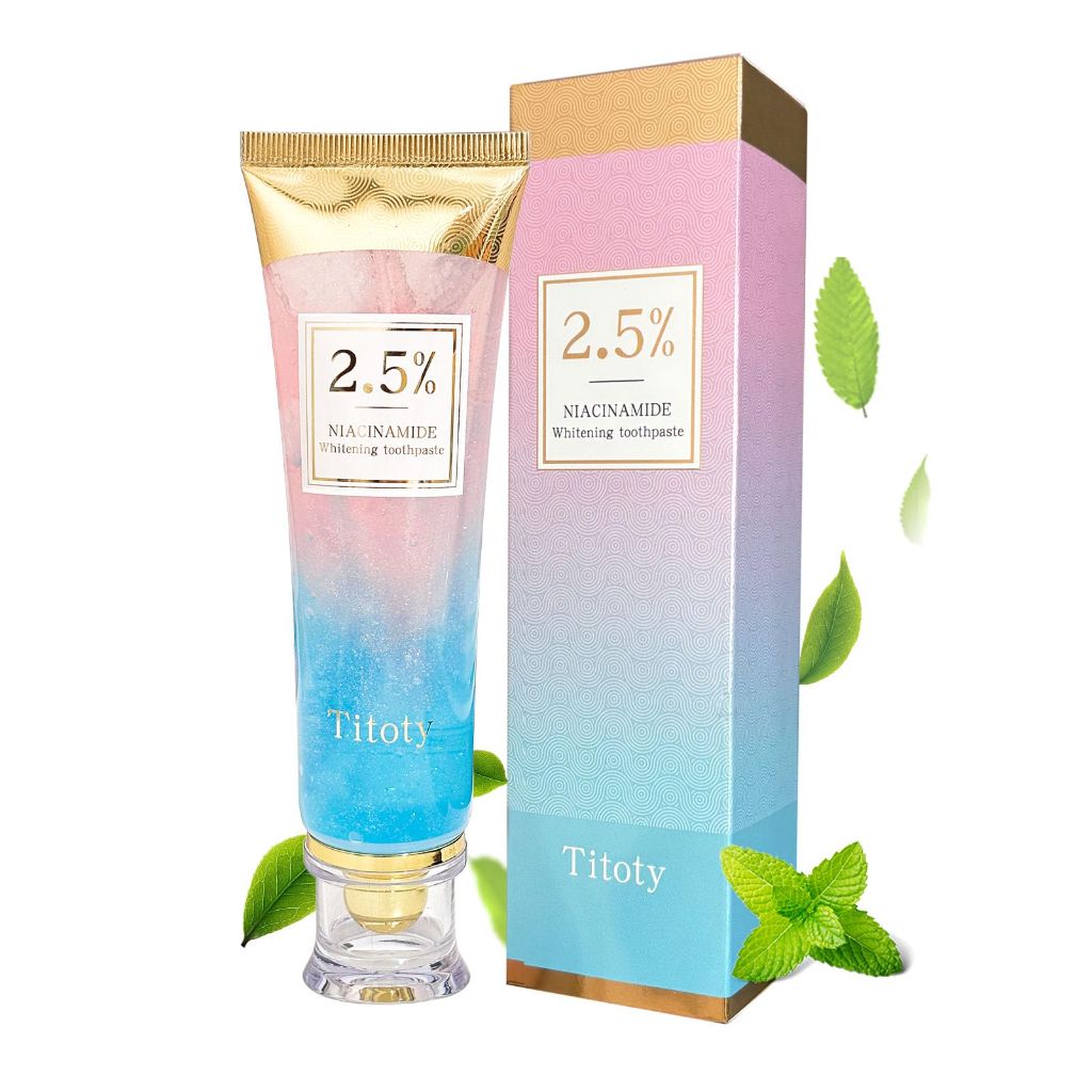 Niacinamide Whitening Toothpaste, 2.5% Niacinamide Intensive Whitening Toothpaste with Natural Gentle Care Deep Stain Removal Clean Mint Flavor, Improves Gum Health, Fresh Breath (1)