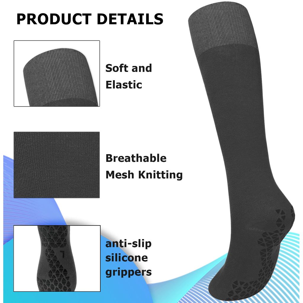 Youth Soccer Shin Guards Soccer Socks for Kids Youth (Black, L Size)
