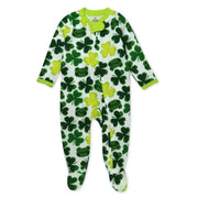 HonestBaby Baby Celebration Sleep & Play Footed One-Piece Pajama Sleeper 100% Organic Cotton  Froggy Fortune- New Born
