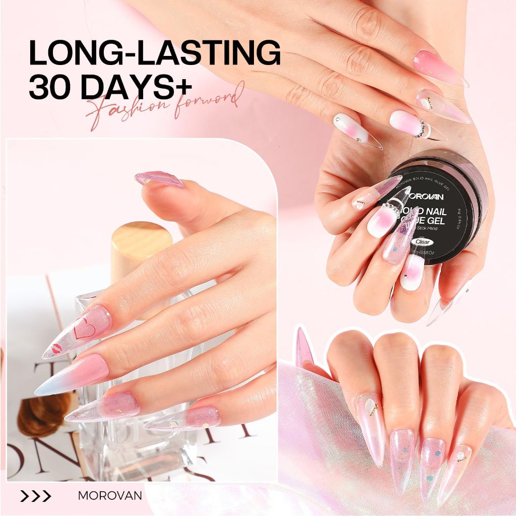 Morovan Solid Nail Glue Gel: No Mess Precision Application