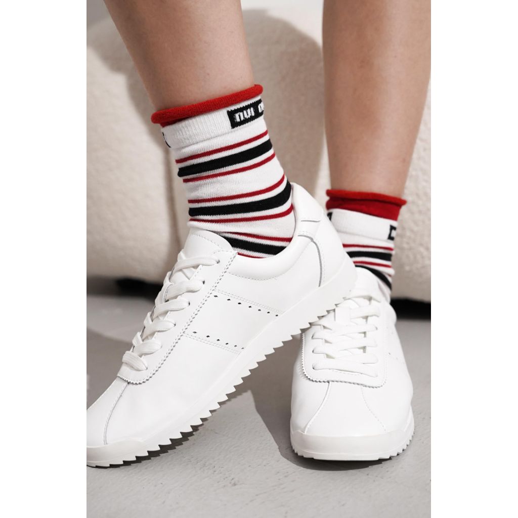 Project Cloud Women's Lynn 100% Genuine Leather Sneakers - White Leather, Size 10