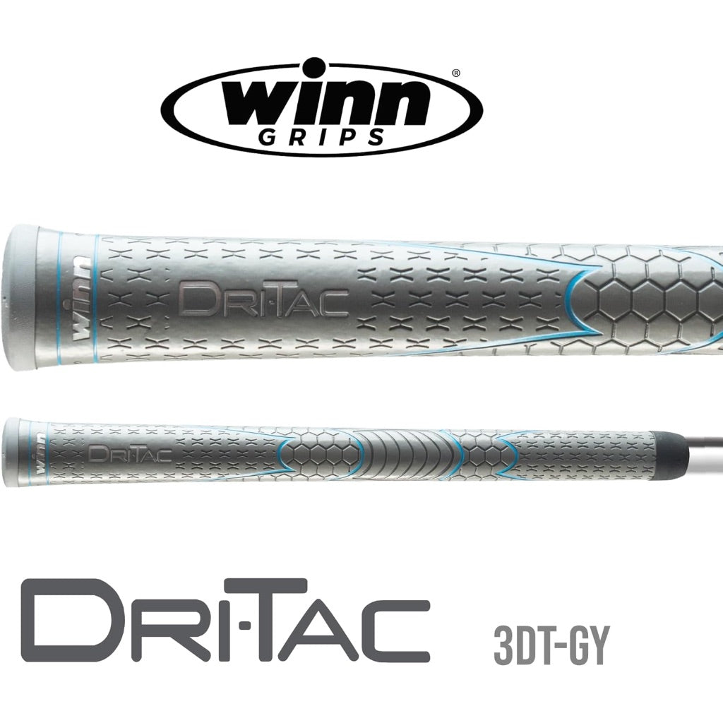 Winn Dri-Tac Ladies Golf Grip - Non-Slip & Cushioned Comfort, Moisture-Wicking & Shock Absorption - Gray