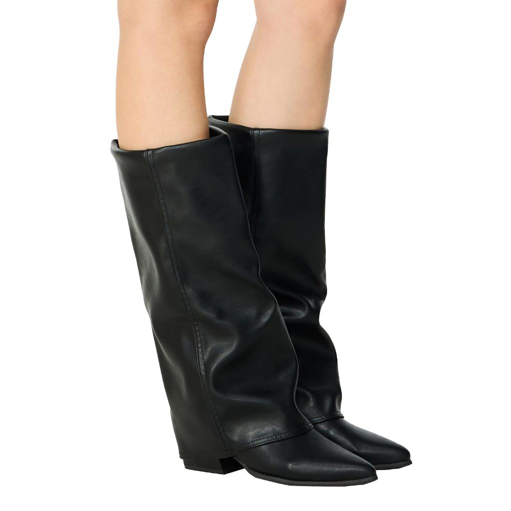 Women's Slouchy Tall Boots - Black, Size 5.5