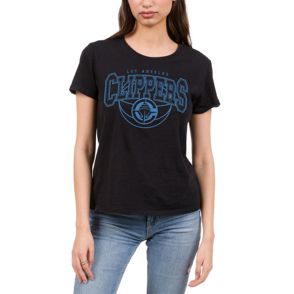 Junk Food NBA - Los Angeles Clippers - Monochromatic Arch - Officially Licensed Women's Short Sleeve Fan Tee
