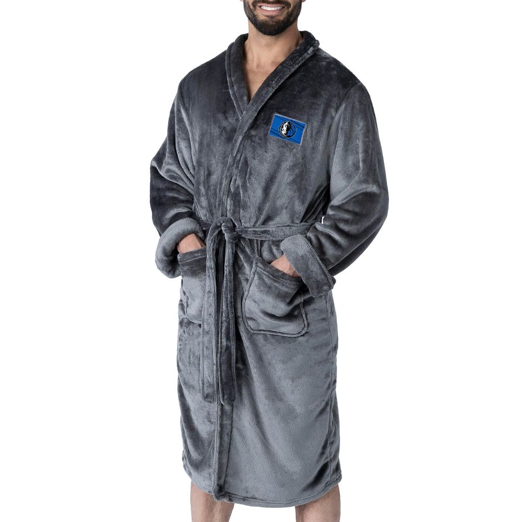 SZ L/ XL, Northwest NBA Dallas Mavericks Transfer Patch Silk Touch Bath Robe | Gray