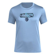 adidas Women's Sporting Kansas City Local Pop T-Shirt - Blue, Size Small