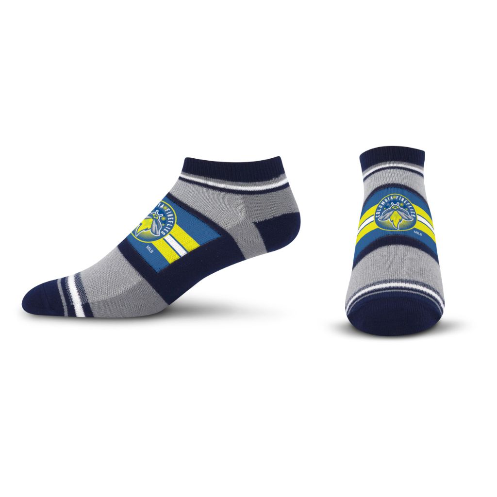 For Bare Feet MiLB Columbia Fireflies Streak No Show Socks, Large