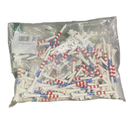 Pride Golf Tee Performance Plastic Golf Tees - Stars & Stripes - 100 Count, 3-1/4 Inch - Less Friction and Longer Drives - Made in the USA
