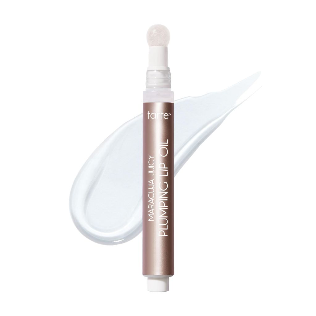 Tarte maracuja juicy plumping lip oil - Hydrating & Volumizing Lip Plumper Gloss Balm full size, clear