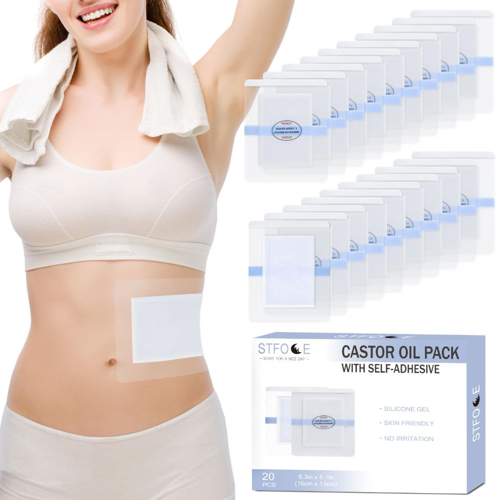 Silicone Gel Castor Oil Pack Wrap Patches - 20ct.