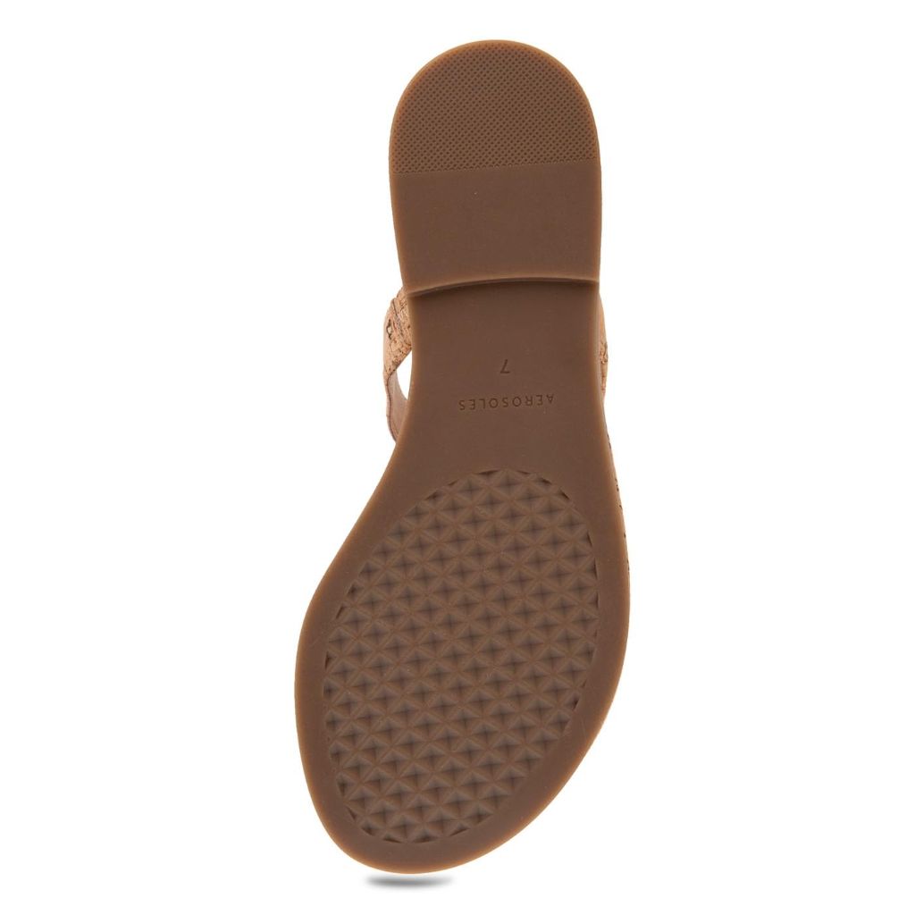 Aerosoles Women's GERALDINE Flat Slide Sandal, Cork Combo, 6.5M