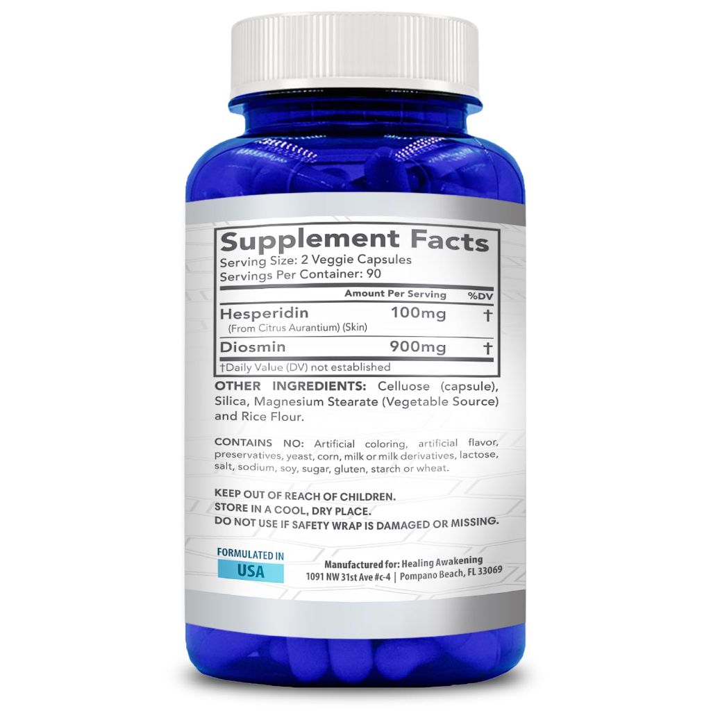 Hesperidin Plus 1000mg Per Serving (180 Capsules) - Dietary Supplement