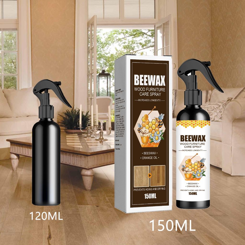 MOODTALK Beeswax Spray Furniture Polish, Wood Cleaner, Wood Floor Polish - For Living Room, Kitchen and Wooden Furniture Floors