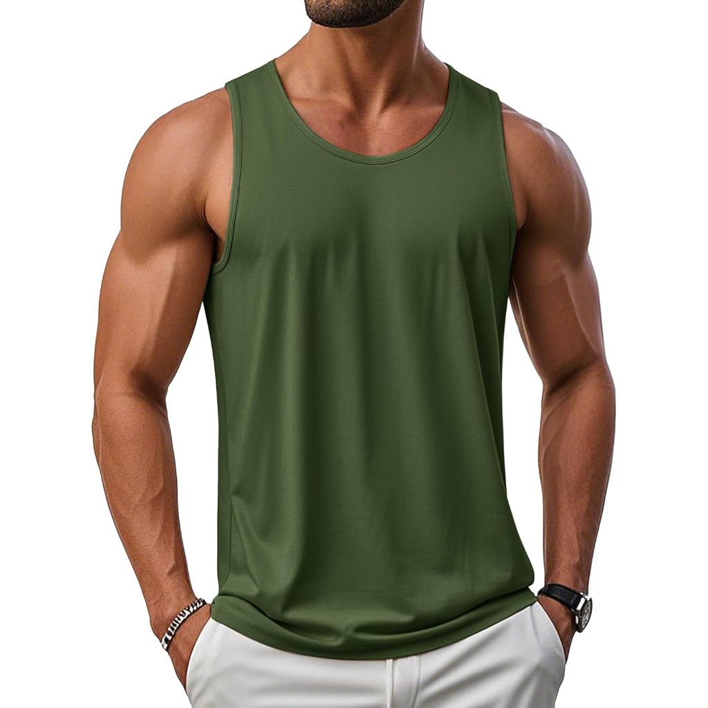 SZ S, MAGCOMSEN Men's UPF 50+ Tank Top Gym Workout Sleeveless Muscle Shirts