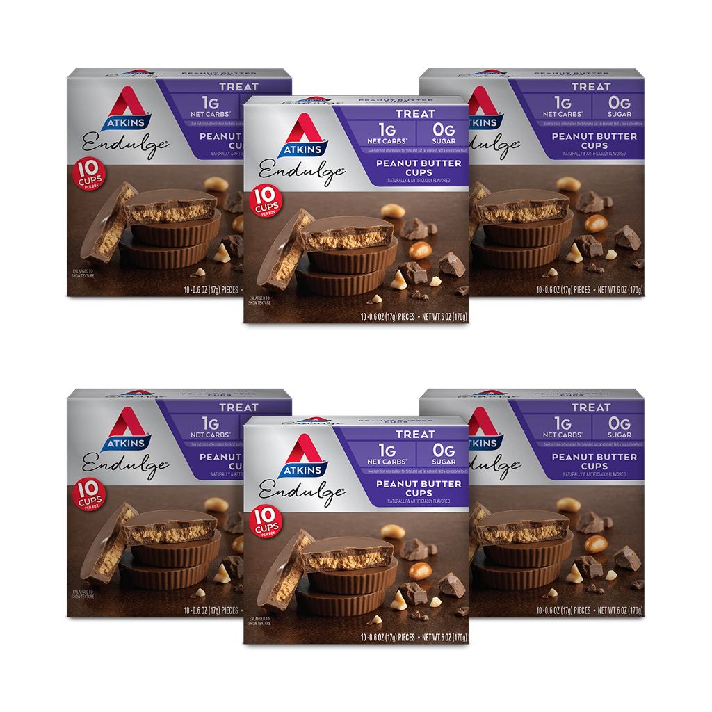 Atkins Endulge Peanut Butter Cups, Dessert Favorite, Low Carb, 0g Sugar, 60 Count