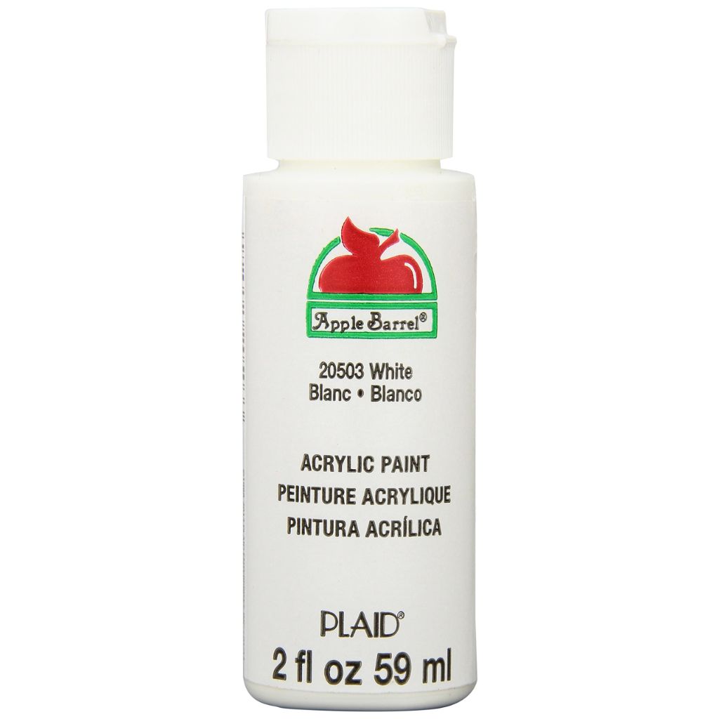 Apple Barrel Acrylic Paint, 20503 White (2 oz)