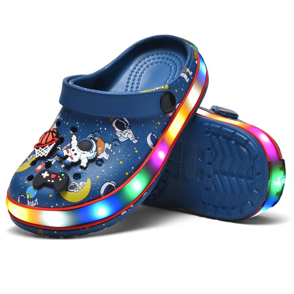 STAHOVY Kids' LED Clogs Cartoon Slides