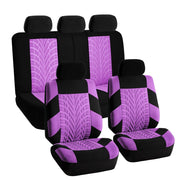 FH Group Full Set Premium Cloth Car Seat Covers - Universal Fit, Low Back Front Seat Covers, Purple