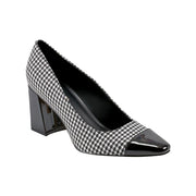 Marc Fisher Women's Kapila Slip-On Snip Toe Dress Pumps - Black/White Multi, Size 9.5