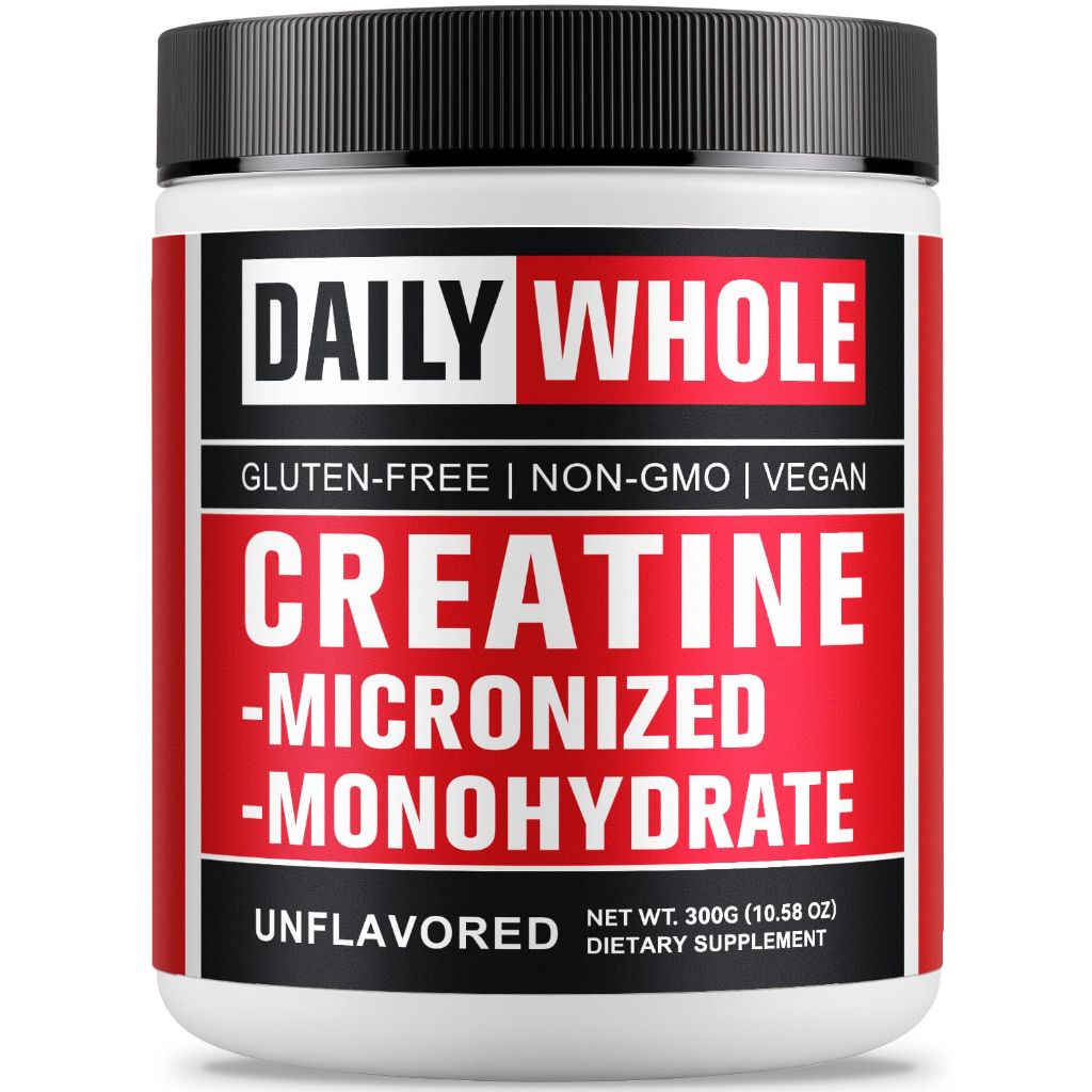 5000mg Creatine Monohydrate Micronized Powder, Pure Unflavored Micronized Creatine Monohydrate 300g (60 Servings)