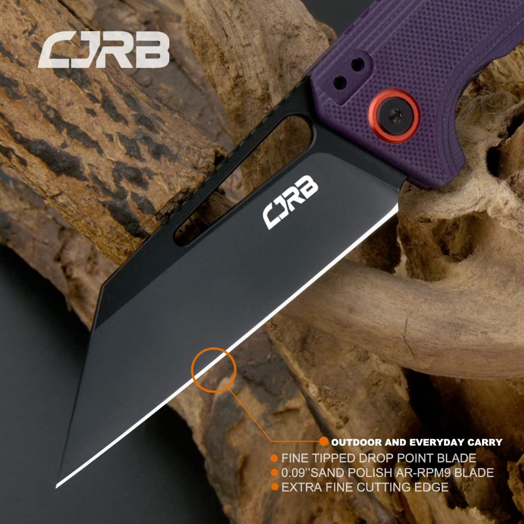 CJRB Folding Knives RUFFIAN (J1924-BVT) AR-RPM9 Powder Steel Black PVD | Blade Violet Purple