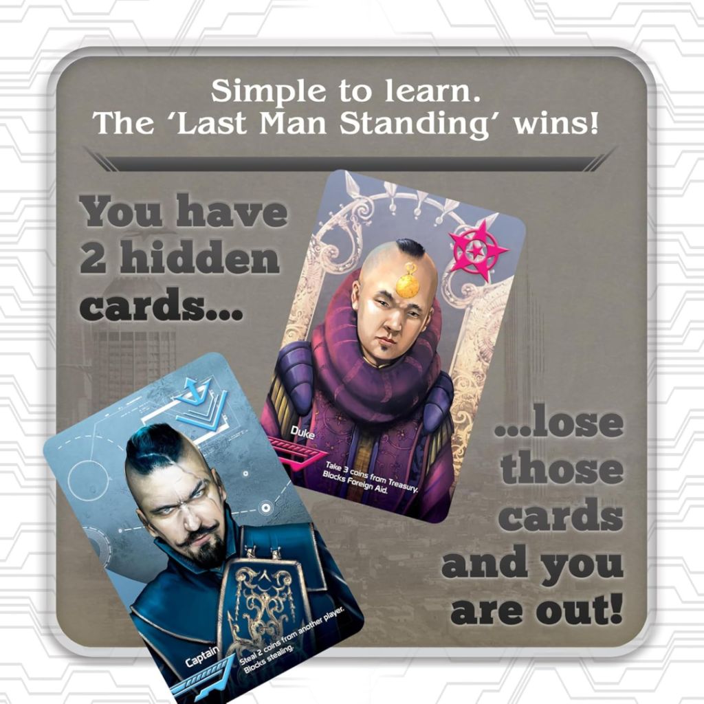 Coup Card Game by Indie Boards & Cards | Fast Bluffing and Social Deduction Strategy | Quick 15-Minute Game for 2–6 Players