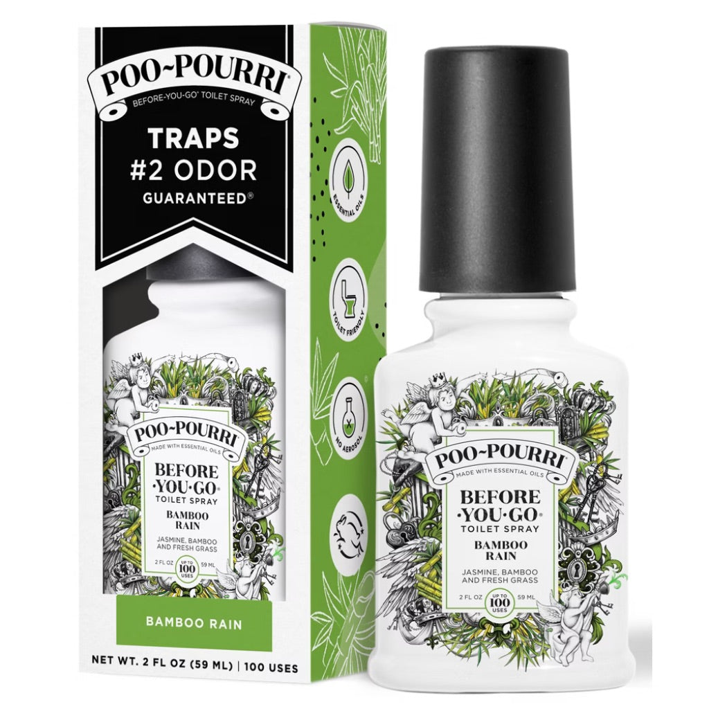 Poo-Pourri Bamboo Rain  Jasmine + Bamboo + Fresh Grass  Before-You-Go Toilet Spray  2 Oz