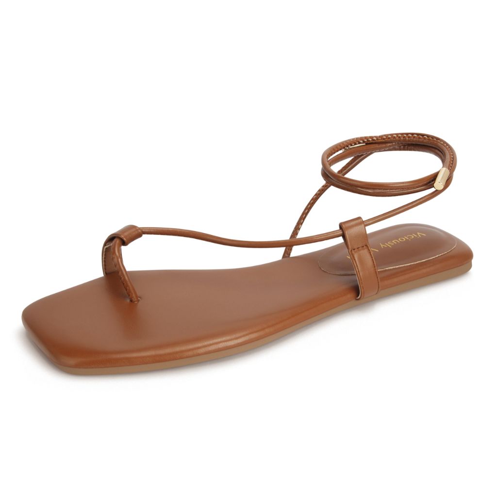 Viciously Vixen Women's Lace Up Sandals , 6- brown