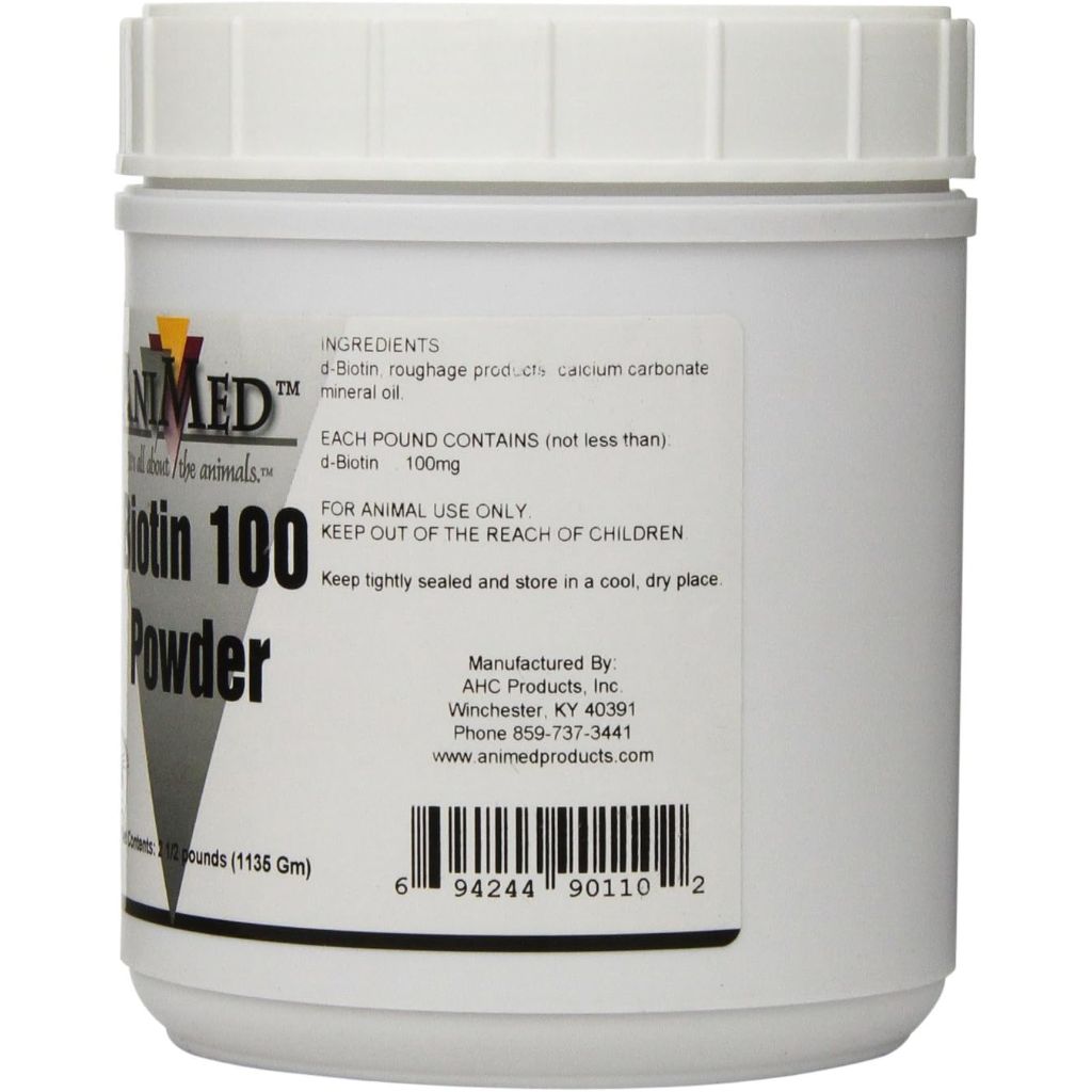 AniMed Biotin 100 Powder Nutritional Supplement for Horses & Livestock - 2.5 lb.
