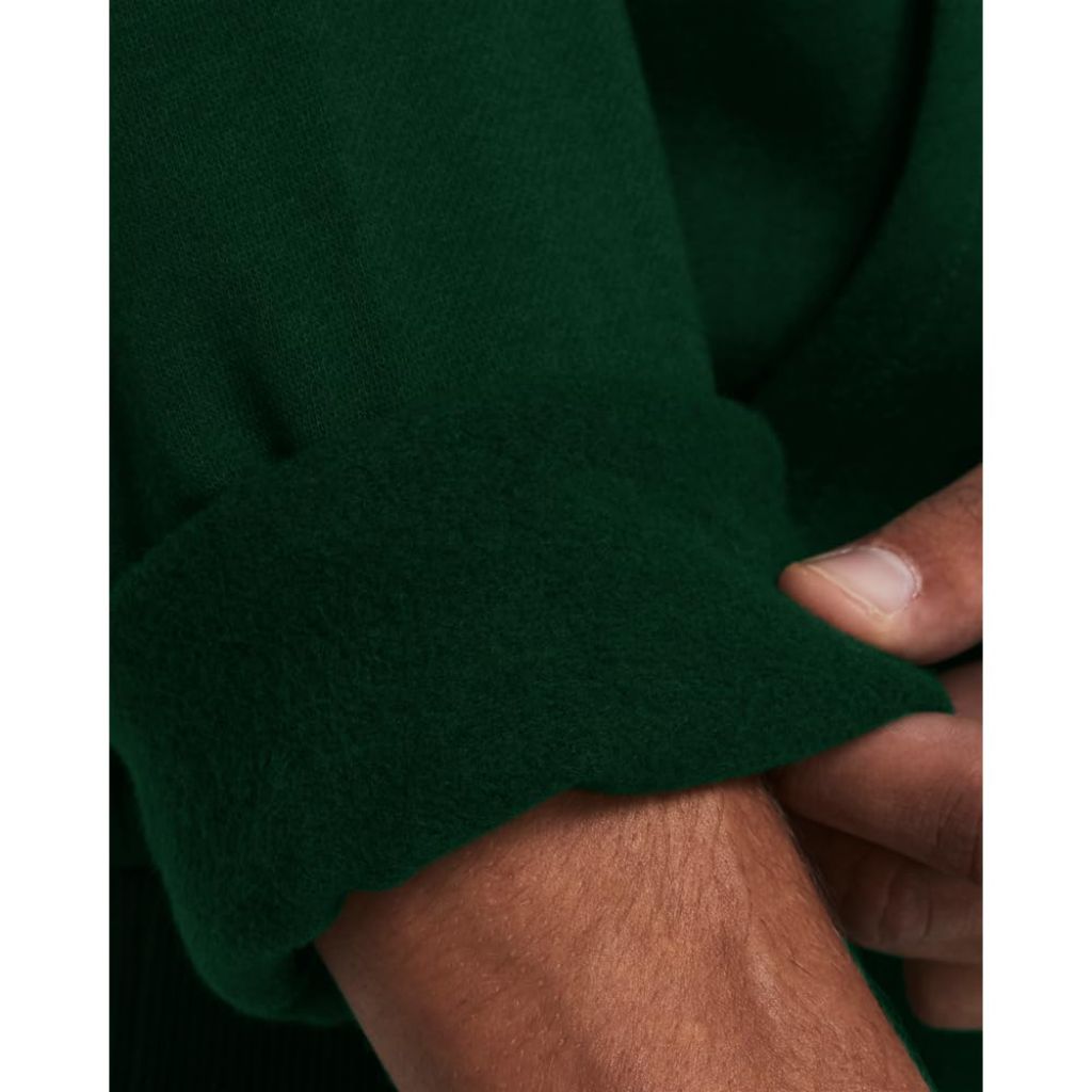 Under Armour Men's Rival Fleece Hoodie, Forest Green/White, Large