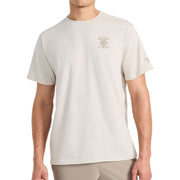 Reebok Men’s Globe Short Sleeve Crewneck T-Shirt, Standard Fit, Lightweight Cotton-Poly Fabric, Silver Cloud, Medium