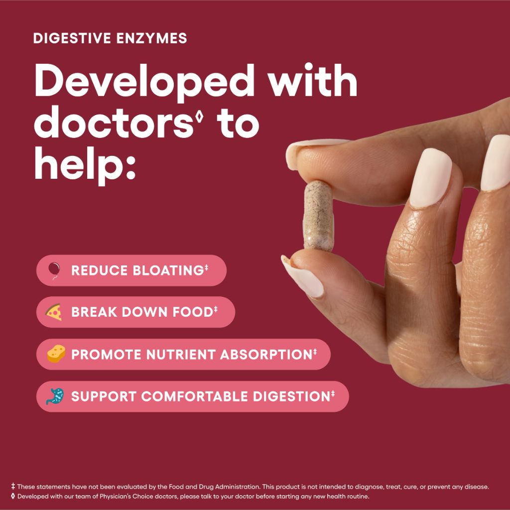 Physician's Choice Digestive Enzyme Probiotic Capsules - 30ct