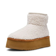 Steve Madden Women's Crue Ankle Platform Boot, Natural, 8